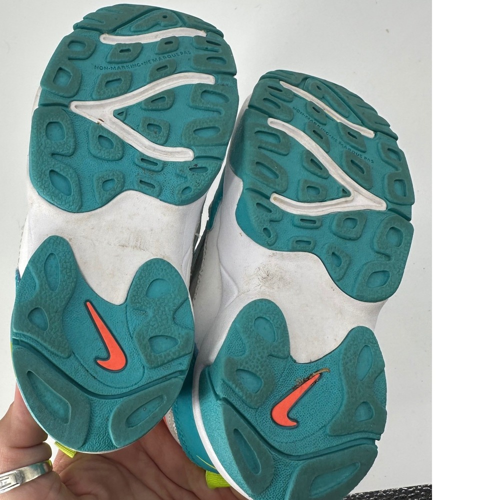 Nike Air Barrage Low White Teal Orange Kids Shoes BV2525-101 Size 10C - Picture 7 of 7